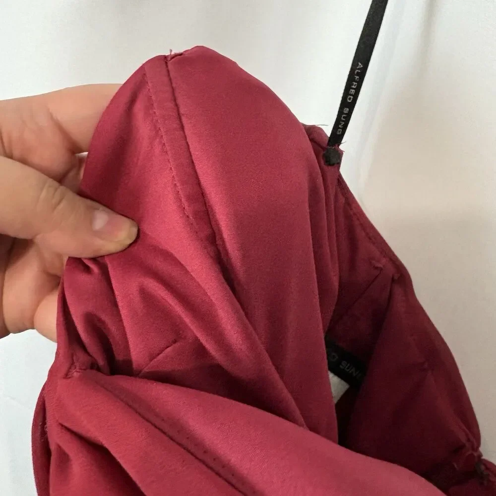 ALFRED SUNG Size 8 Claret Strapless Sweetheart Neckline Formal Cocktail Dress - Picture 8 of 8